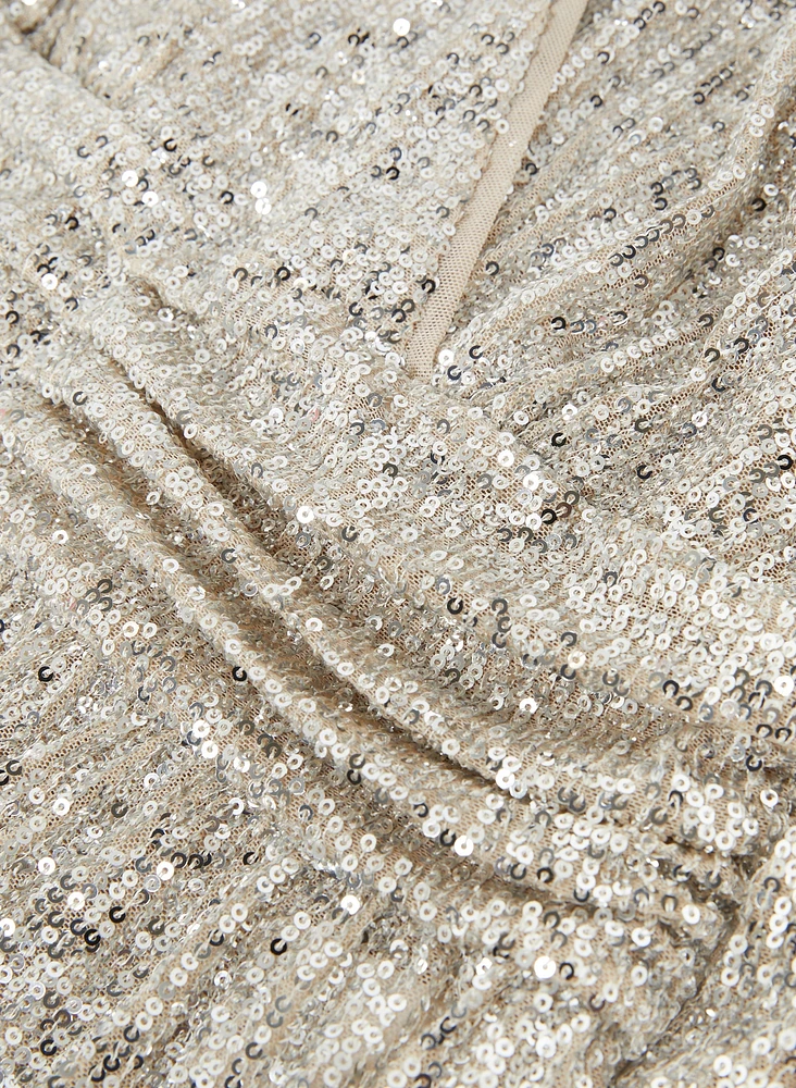 Sequin Peplum Top