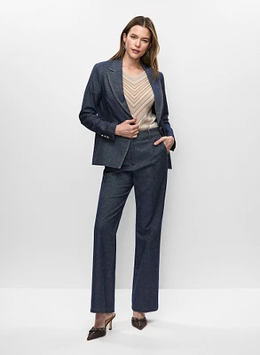 Veste en denim et jean évasé
