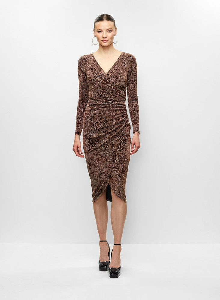Metallic Jacquard Dress
