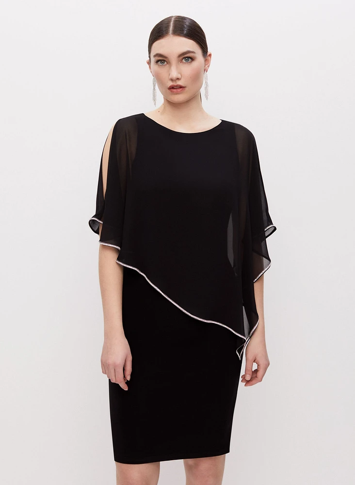 Joseph Ribkoff - Robe à poncho asymétrique