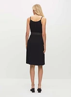 Belted Button-Front Dress