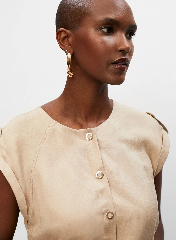 Robe tunique à boutons