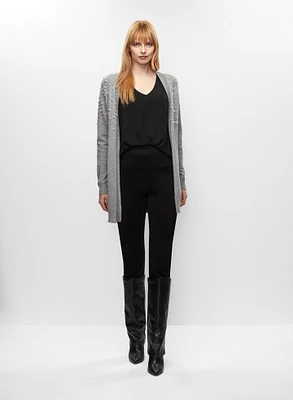 Cardigan mi-long et legging