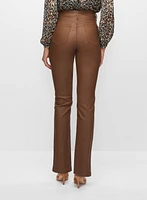 Coated Straight Leg Jeans