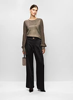 Pull en lurex et pantalon large