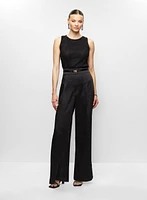Haut à motifs perlés et pantalon large