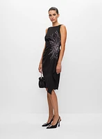 Crystal Embellished Sheath Dress