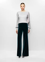 Pull ras-du-cou et pantalon en velours