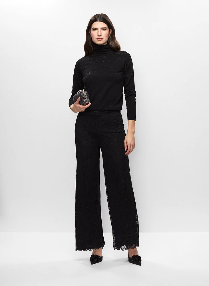 Pull à col roulé et pantalon large