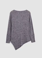 Tunique asymétrique en tricot mélang