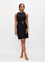 Linen-Blend Crochet Lace Dress