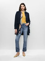 Trench mi-long et jean étroit