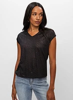 Metallic Zebra Motif Tee