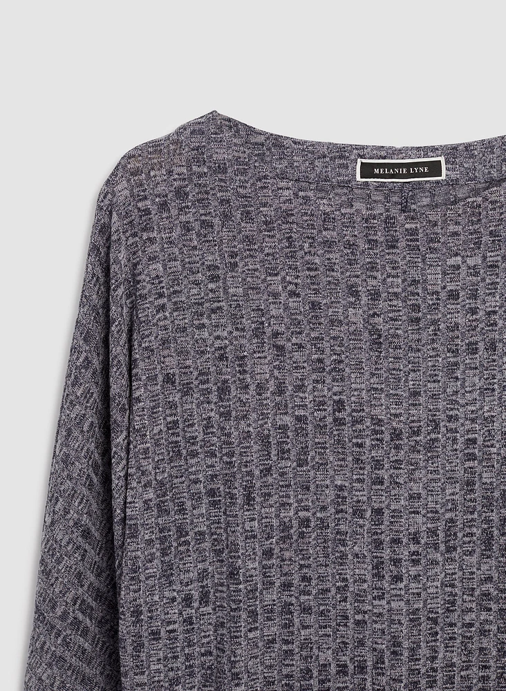 Tunique asymétrique en tricot mélang
