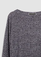 Tunique asymétrique en tricot mélang