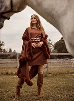 Faux Suede Dress