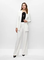 Veste satinée et pantalon à jambe large