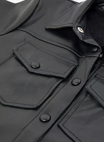 Vegan Leather Shirt Dress