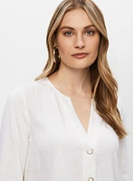 3/4 Sleeve V-Neck Blouse