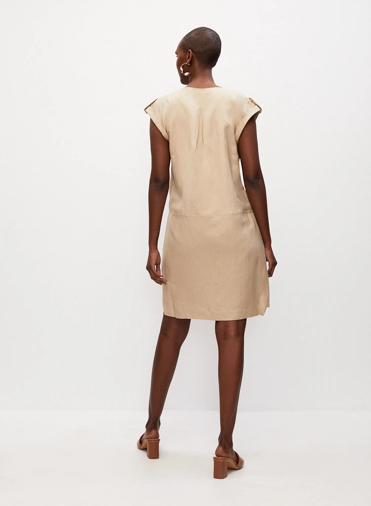 Robe tunique à boutons