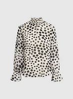 Blouse à pois en chiffon