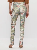Floral Print Slim Leg Jeans