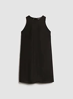 Linen-Blend Crochet Lace Dress