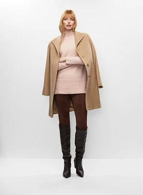 Manteau en laine et tunique à strass