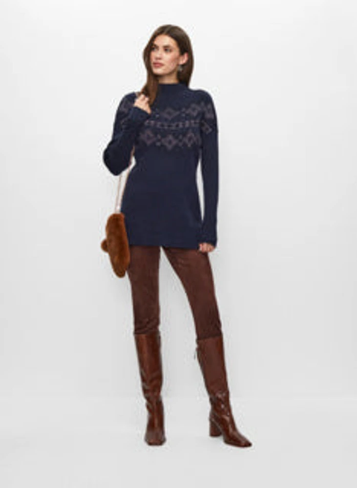 Pull tunique et legging en suède végane