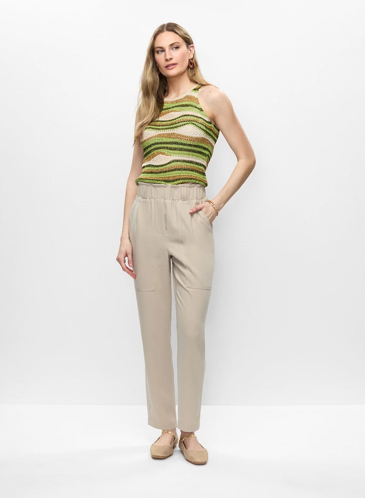 Camisole en tricot et pantalon à taille froncée