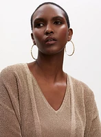 Cardigan long et métallisée