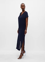 Long V-Neck Dress