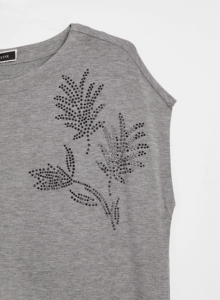 Robe t-shirt à détails floraux