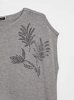 Robe t-shirt à détails floraux