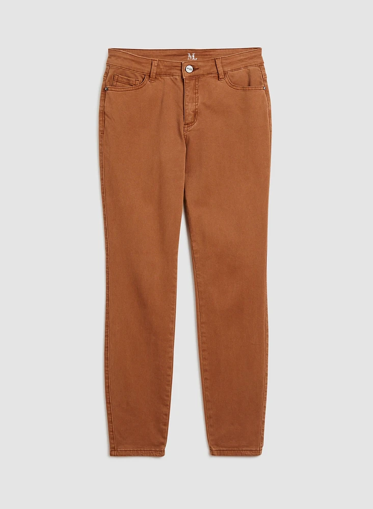 Jean à jambe étroite en denim doux