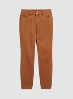Jean à jambe étroite en denim doux