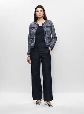 Veste en tissu bouclé et pantalon large