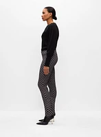 Pantalon Amber à jambe étroite en jacquard