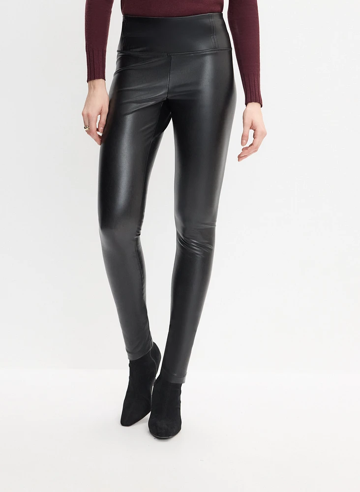 Vegan Leather Slim Leg Pants