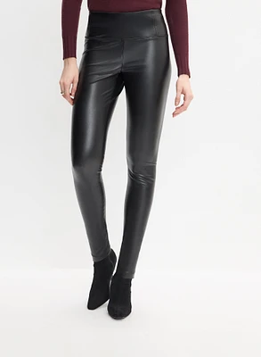 Vegan Leather Slim Leg Pants