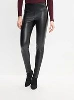 Vegan Leather Slim Leg Pants