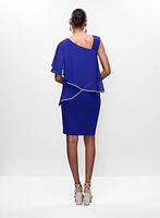 Joseph Ribkoff - Rhinestone Trim Chiffon Dress