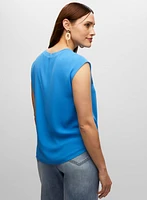 Blouse basique avec détail à nouer