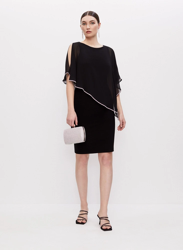 Joseph Ribkoff - Robe à poncho asymétrique