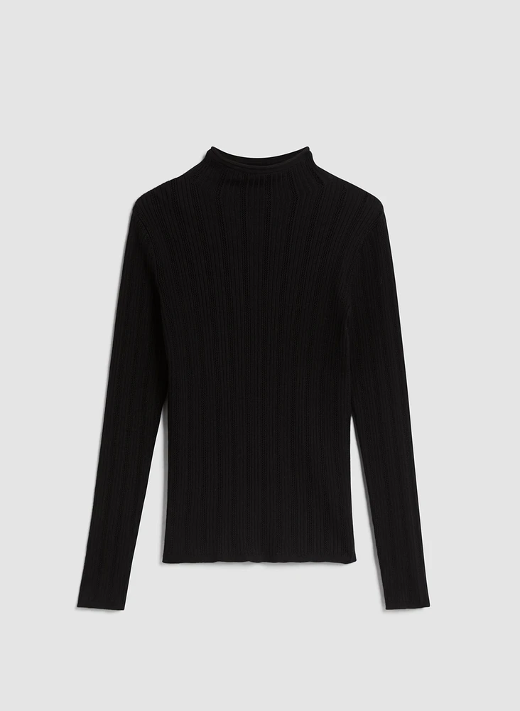 Pointelle Knit Sweater