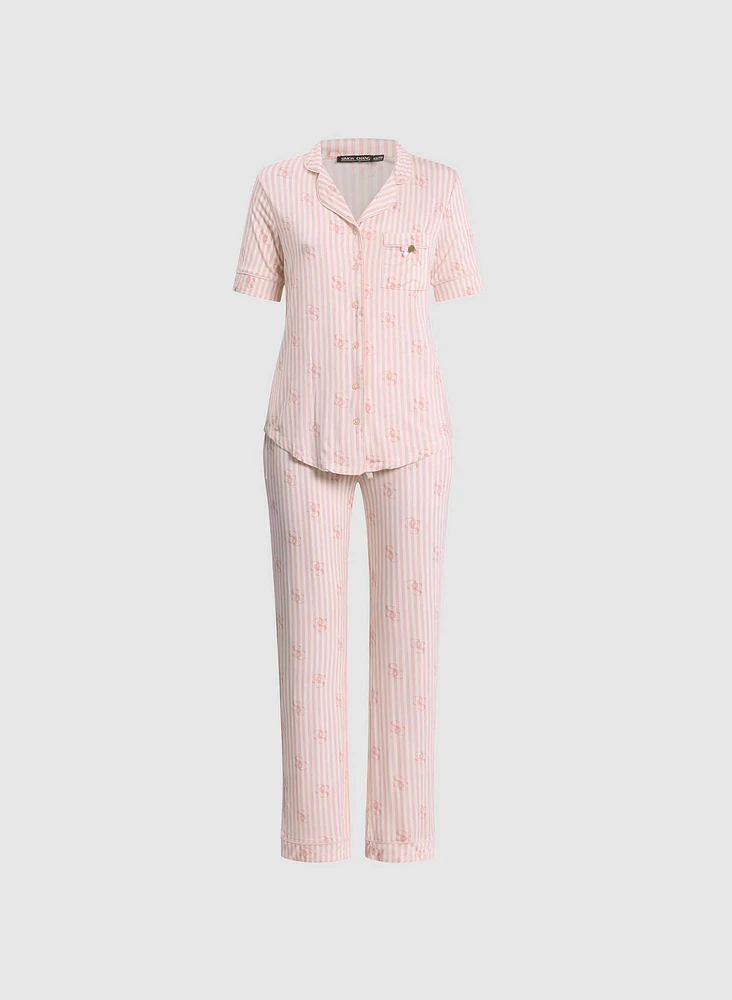 Striped PJ Set