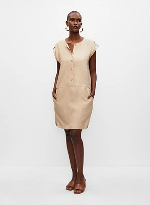 Robe tunique à boutons