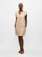 Robe tunique à boutons
