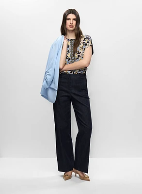 Veste mi-longue et pantalon large