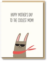 Mother's Day Greeting Card Coolest Mom Rabbit